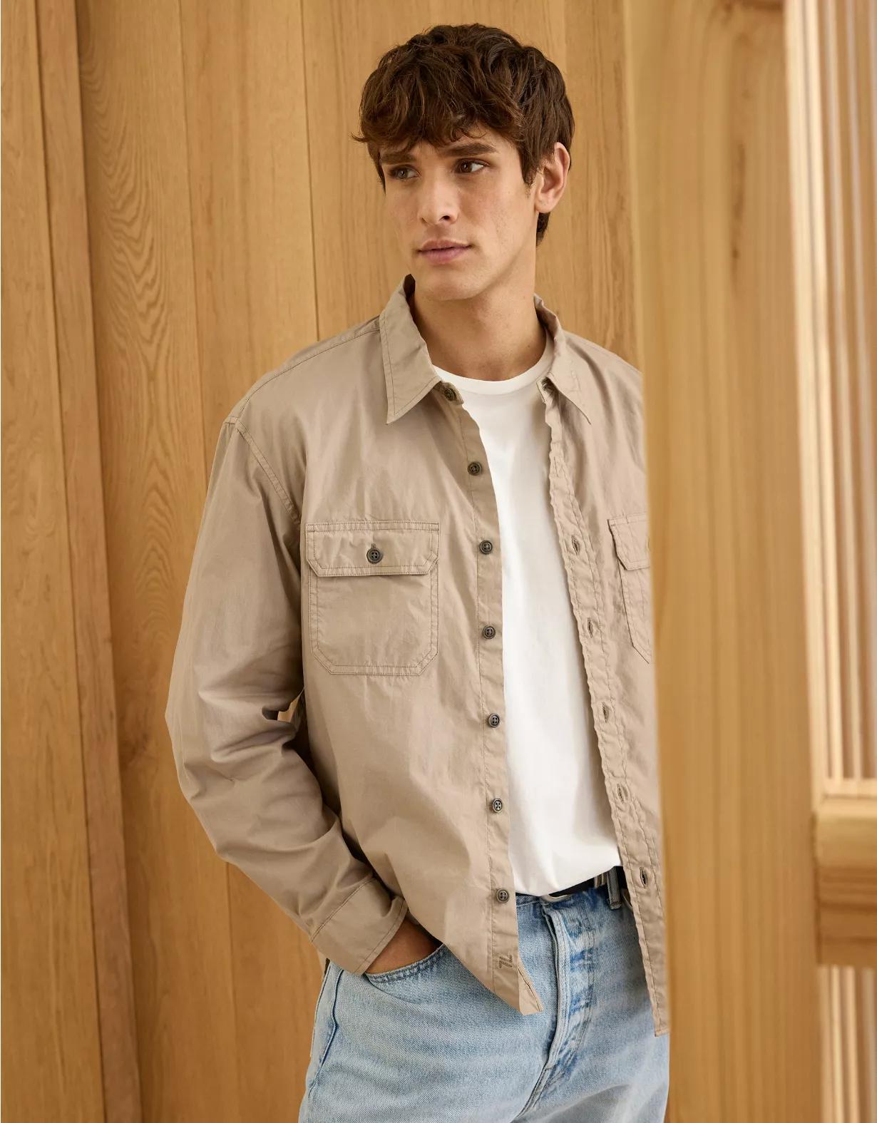 AE77 Premium Poplin Workshirt Product Image