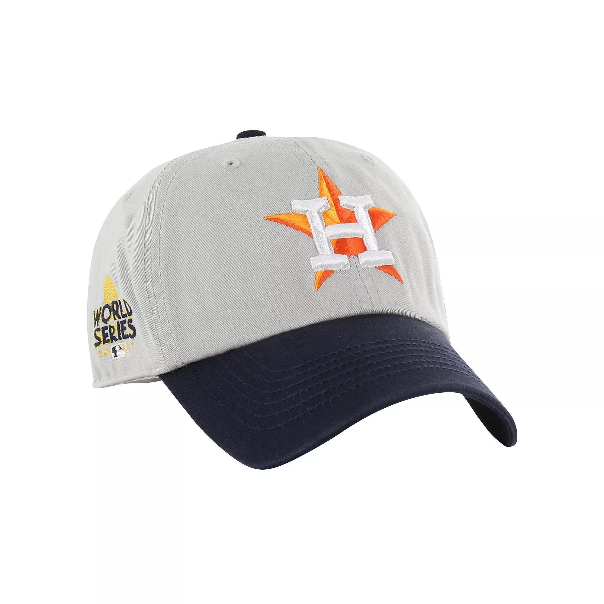 Men's '47 Gray/Navy Houston Astros Sure Shot Classic Franchise Fitted Hat, Size: Small, Grey Product Image