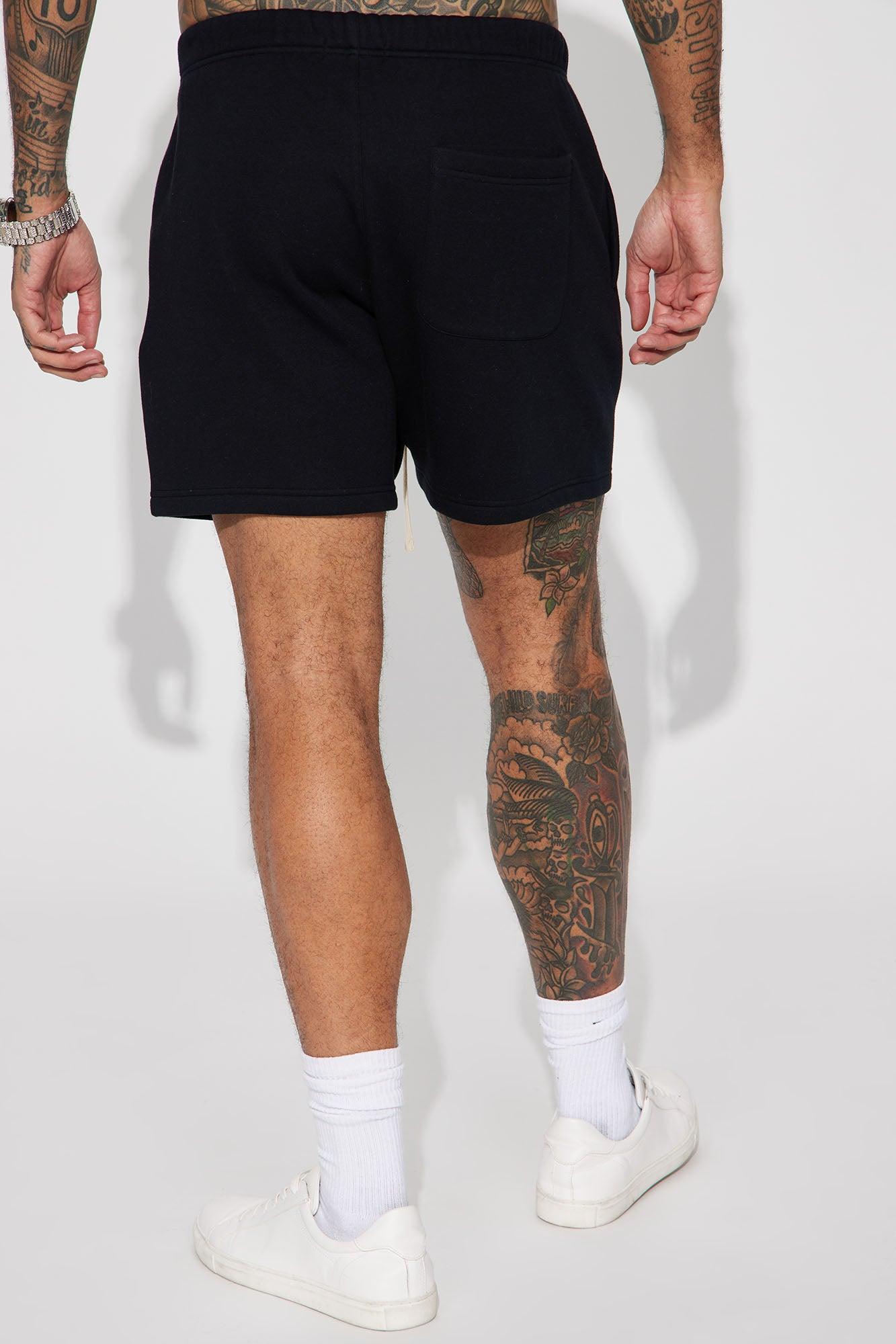 Tyson Oversize Heavyweight Sweat Shorts - Black Product Image