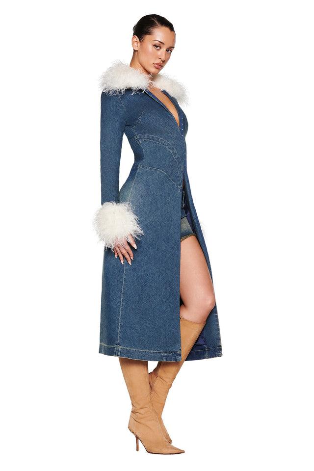 SYLVIE COAT - BLUE :  BLUE DENIM Product Image