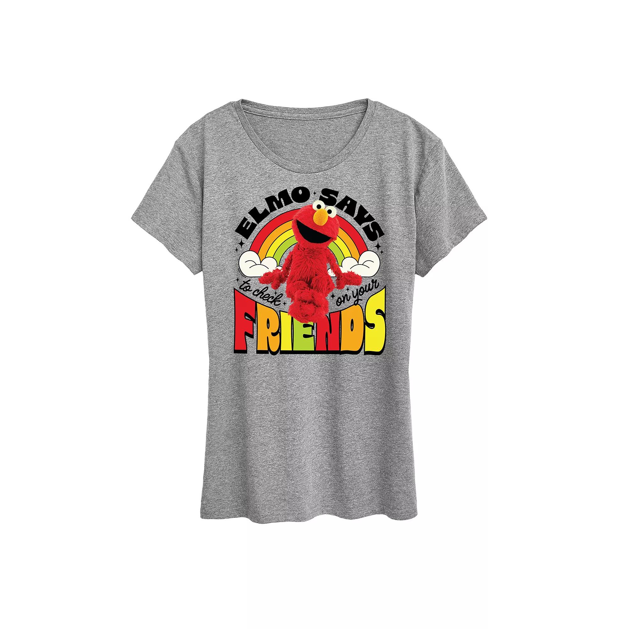Women's Sesame Street Elmo Check On Friends Graphic Tee,  Product Image