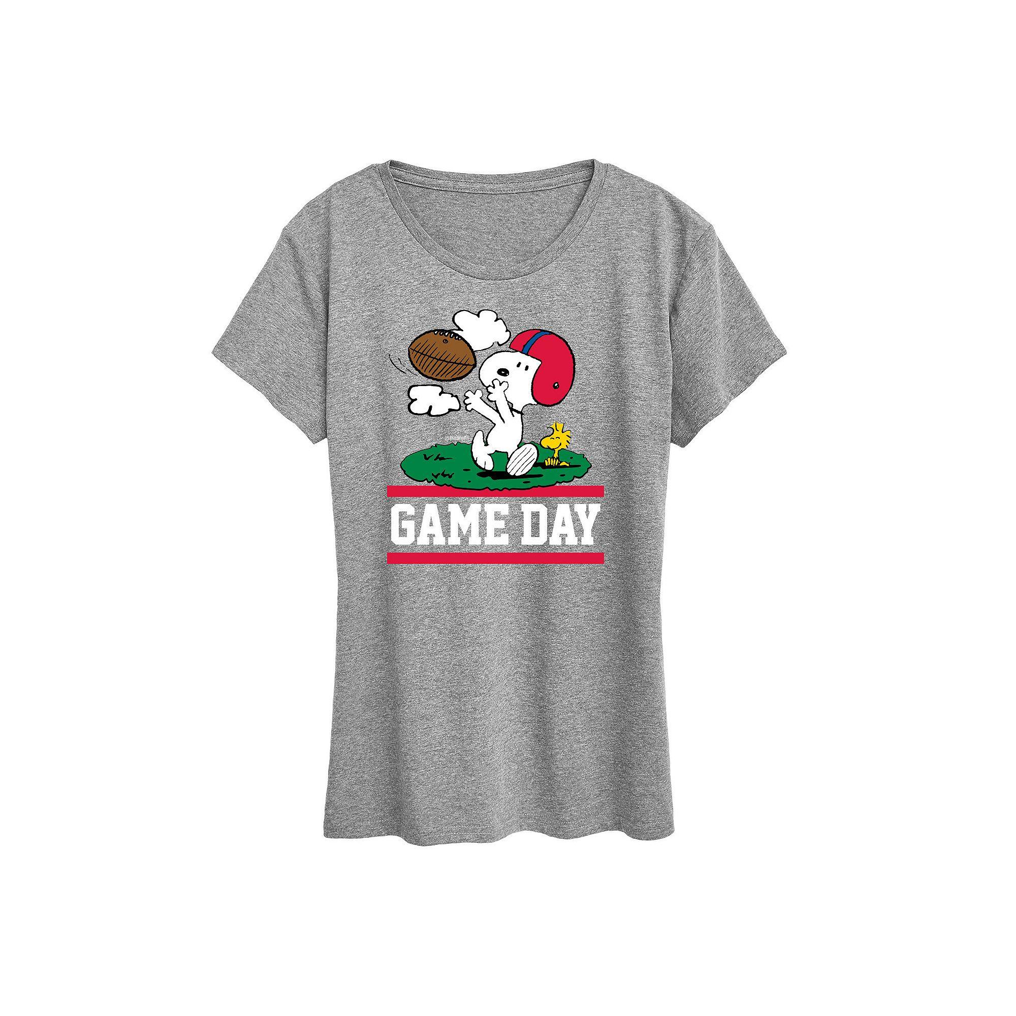 Women's Peanuts Snoopy & Woodstock Game Day Graphic Tee, Girl's,  Product Image