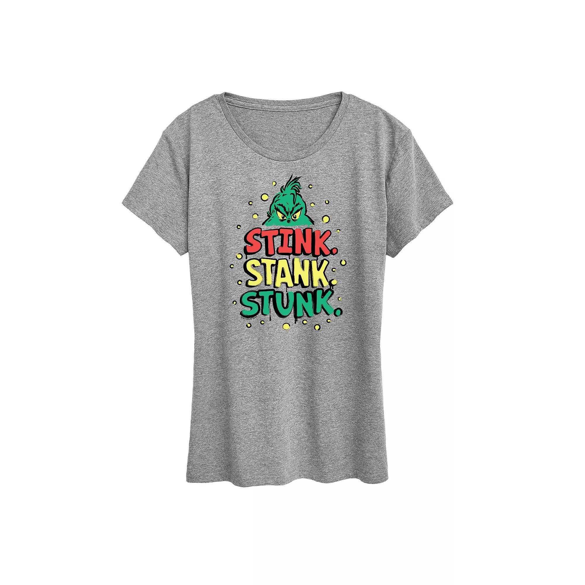 Women's Dr. Seuss The Grinch Stink Stank Stunk Graphic Tee, Girl's,  Product Image