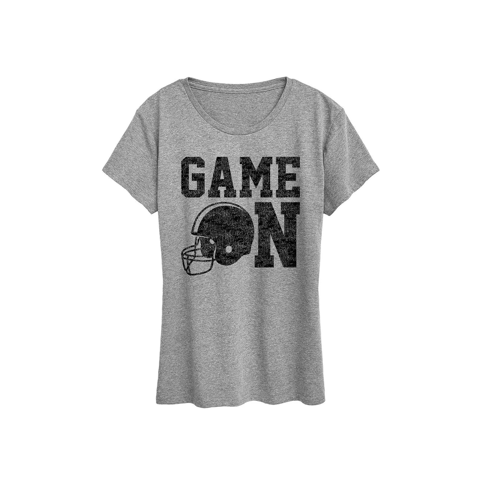 Women's Game On Football Graphic Tee, Girl's,  Product Image