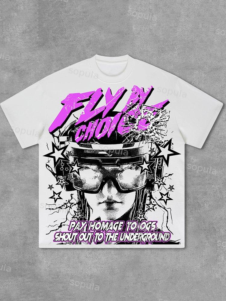 Sopula Fly By Choice Graphic Print Cotton T-Shirt Product Image