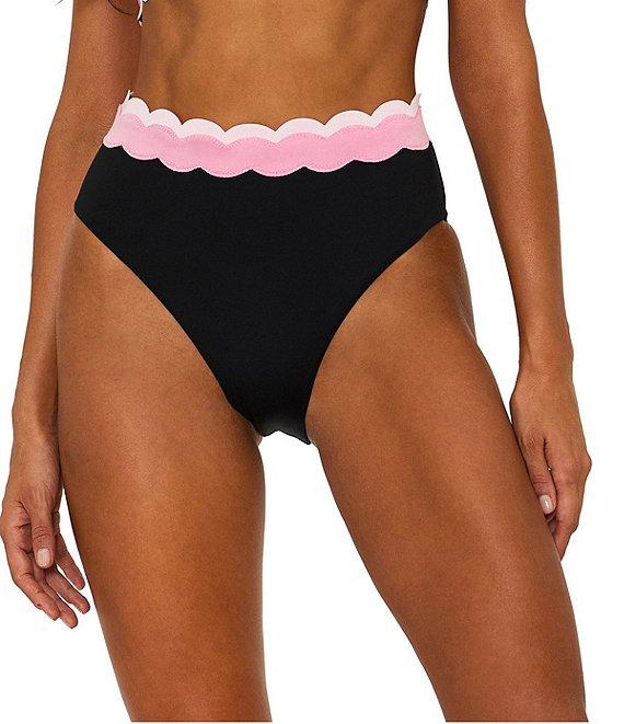 Beach Riot Harriet Colorblock Wave High Waisted Swim Bottom Product Image