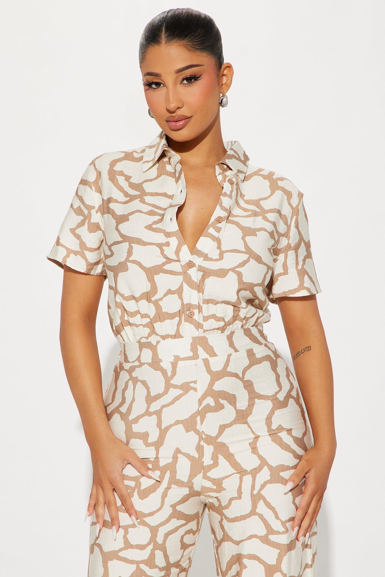 Leila Jumpsuit - Taupe Product Image