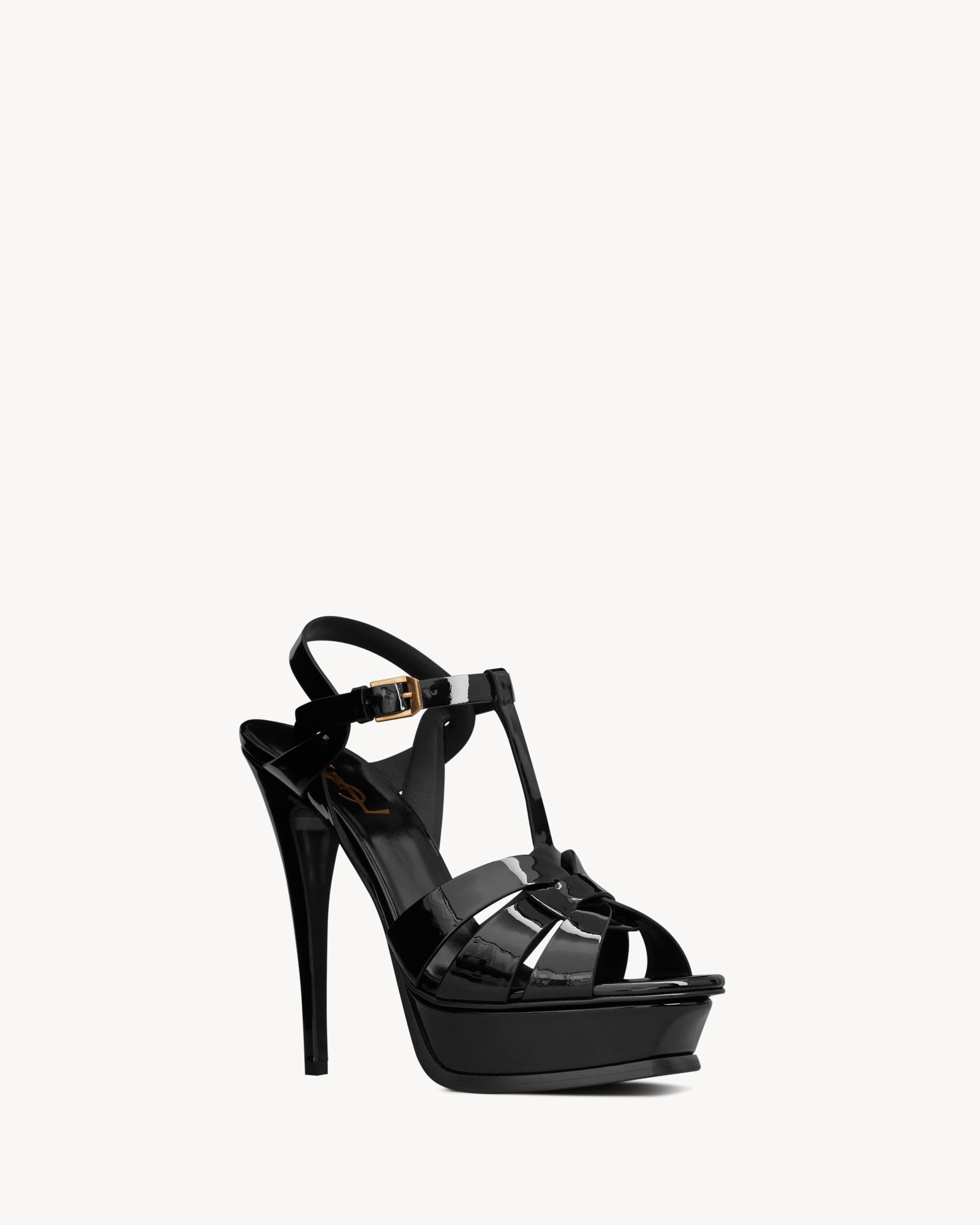 TRIBUTE platform sandals in patent leather Product Image