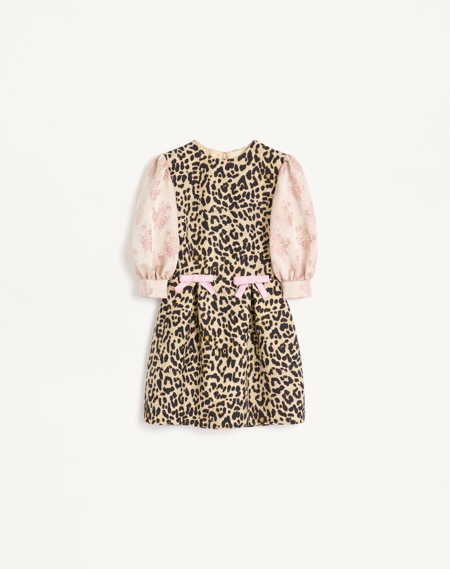 Crepe Couture Short Dress With Animalier Print Product Image