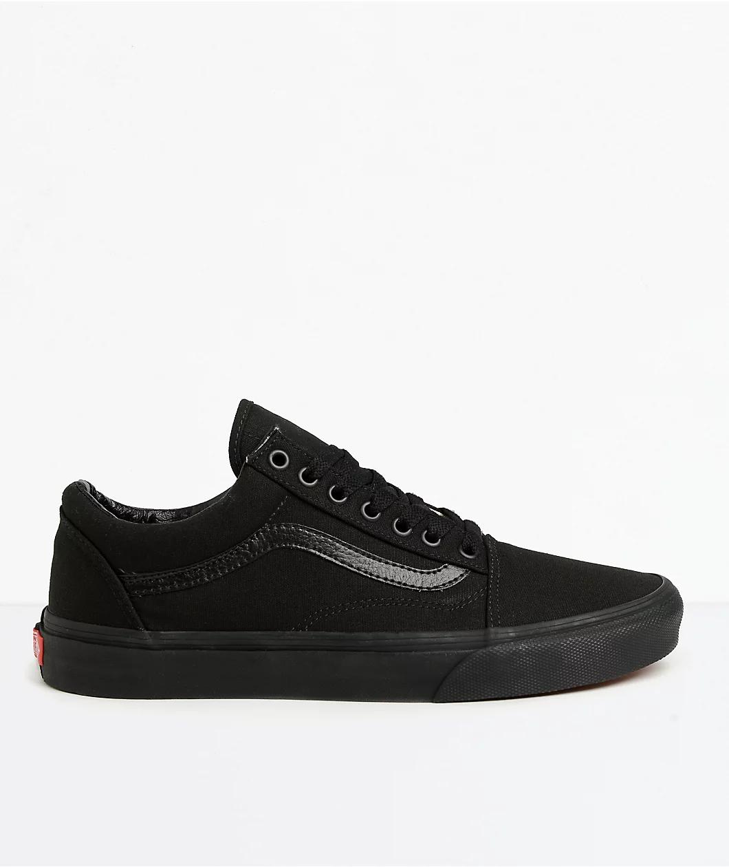 Vans Old Skool Mono Black Skate Shoes Product Image