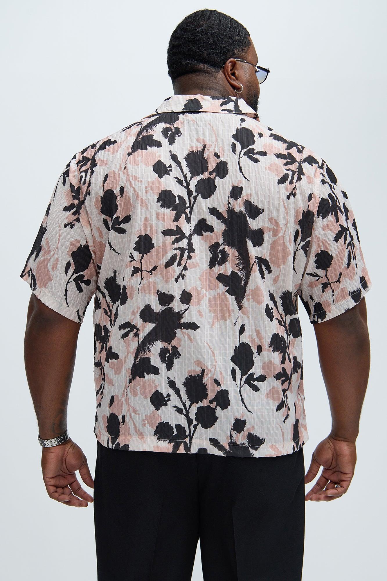 Keyes Foliage Textured Shirt - Pink/combo Product Image