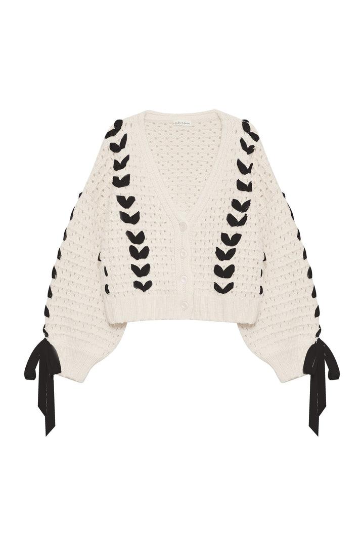 Laurel Oversized Cardigan — Black Product Image