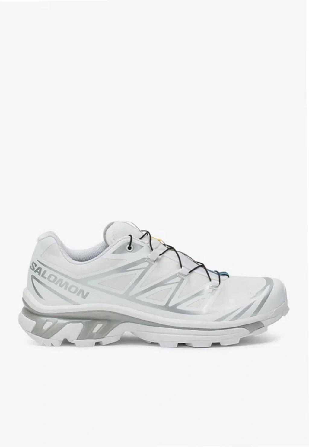 SALOMON Mens White White Silver Xt-6 Gtx Quick-lace Mesh Low-top Trainers Product Image