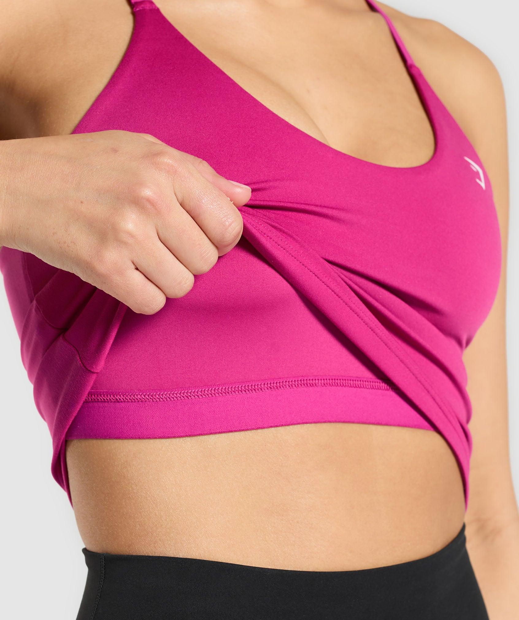 Gymshark Everyday Cami Tank With Shelf - Winning Pink Female Product Image
