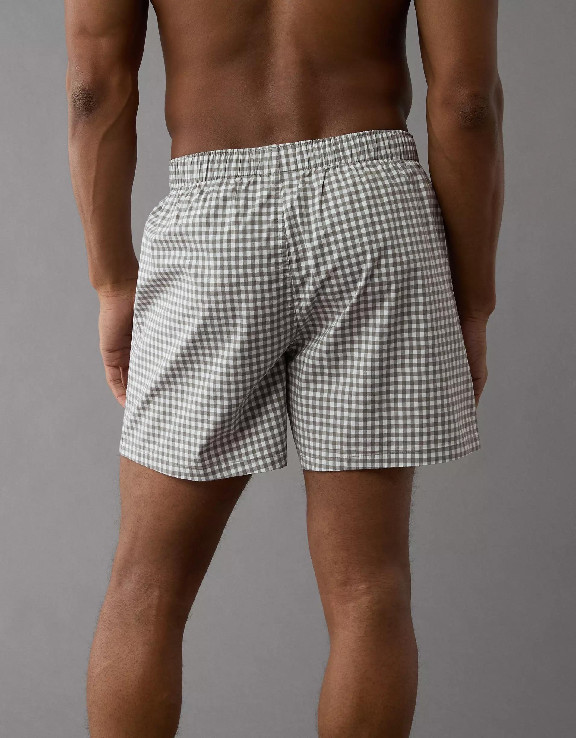 AEO Men's Plaid Stretch Boxer Short Product Image