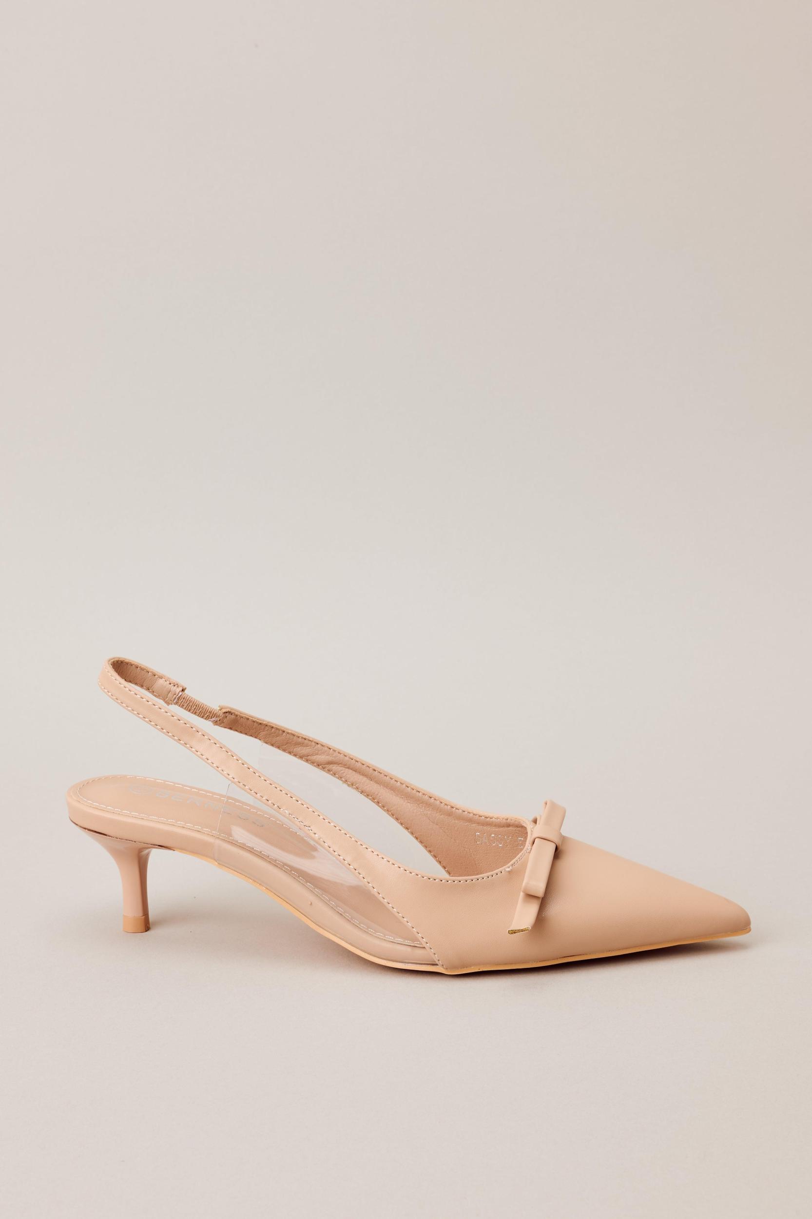 Regal Steps Beige Slingback Kitten Heels Product Image