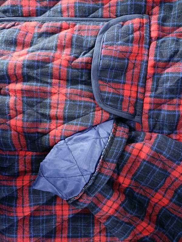 Vintage Loose Plaid Quilted Hooded Padded Coat Product Image