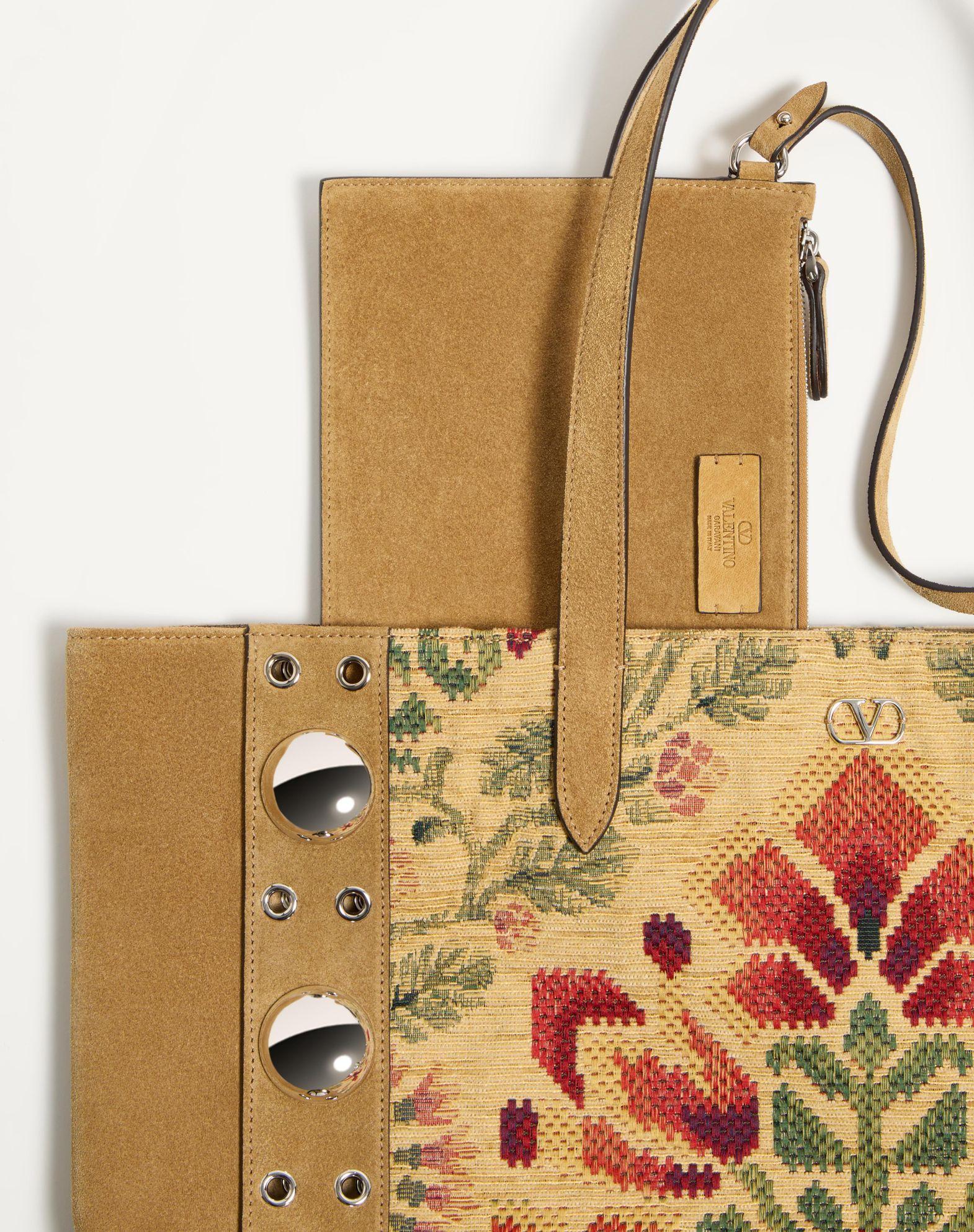 Valentino Garavani Nellcôte Medium Shopping Bag In Jacquard Fabric Product Image