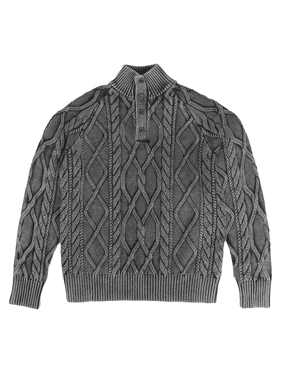 Mens Lucas Acid Cable High Neck Sweater Product Image