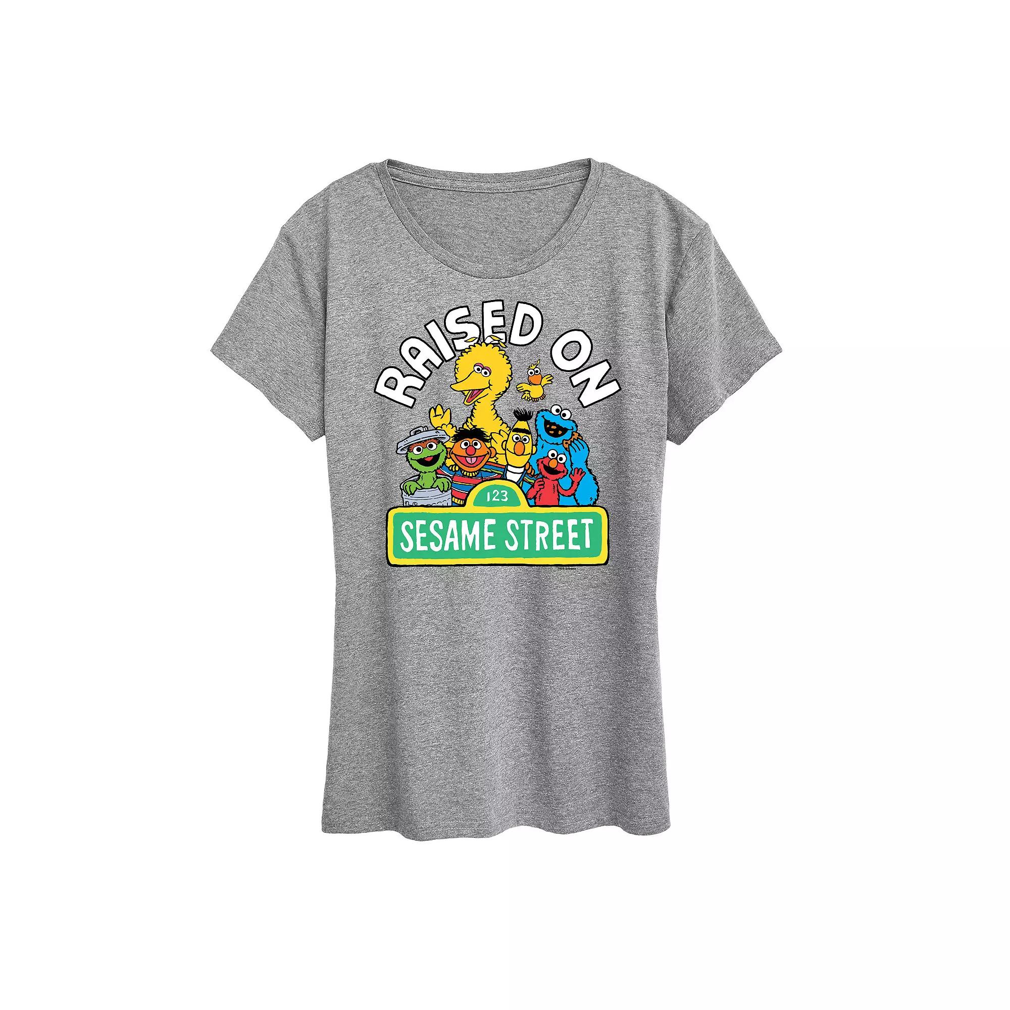 Women's Sesame Street Raised Graphic Tee, Girl's,  Product Image