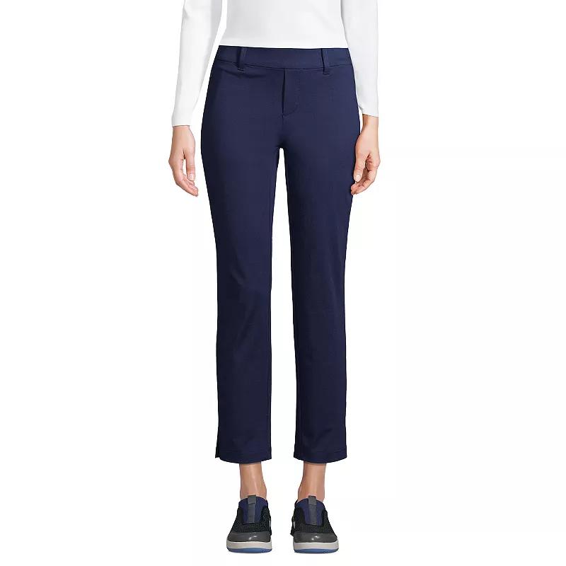 Women's Lands' End Flex Mid Rise Pull On Crop Pants, Size: XL, Deep  Blue Product Image