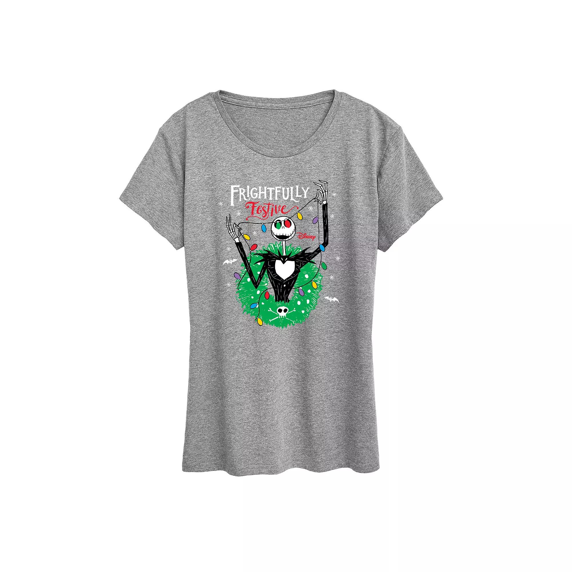 Disney's Nightmare Before Christmas Women's Festive Graphic Tee, Girl's,  Product Image