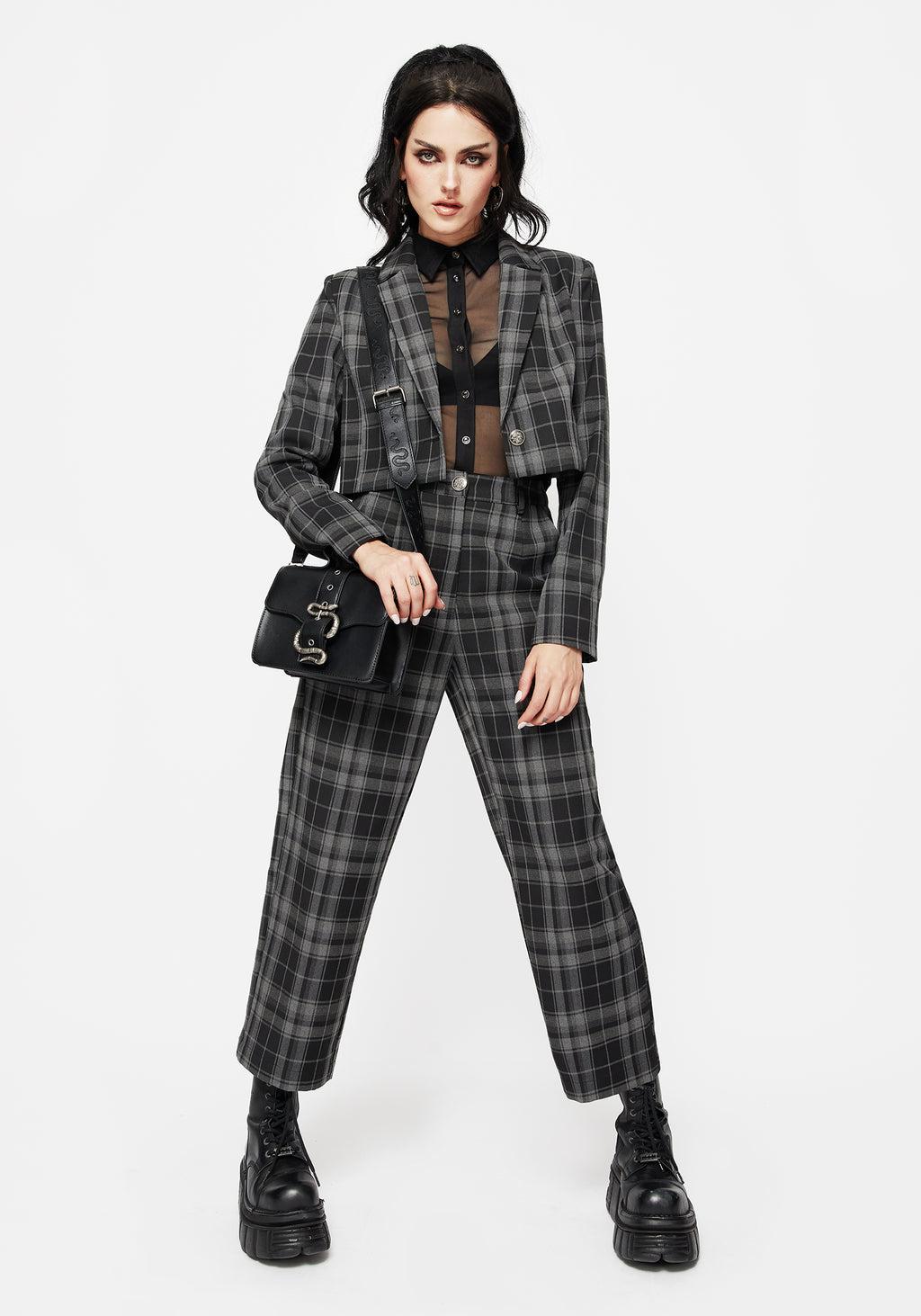 Checkmate Wide Leg Culotte Trousers - Black Product Image