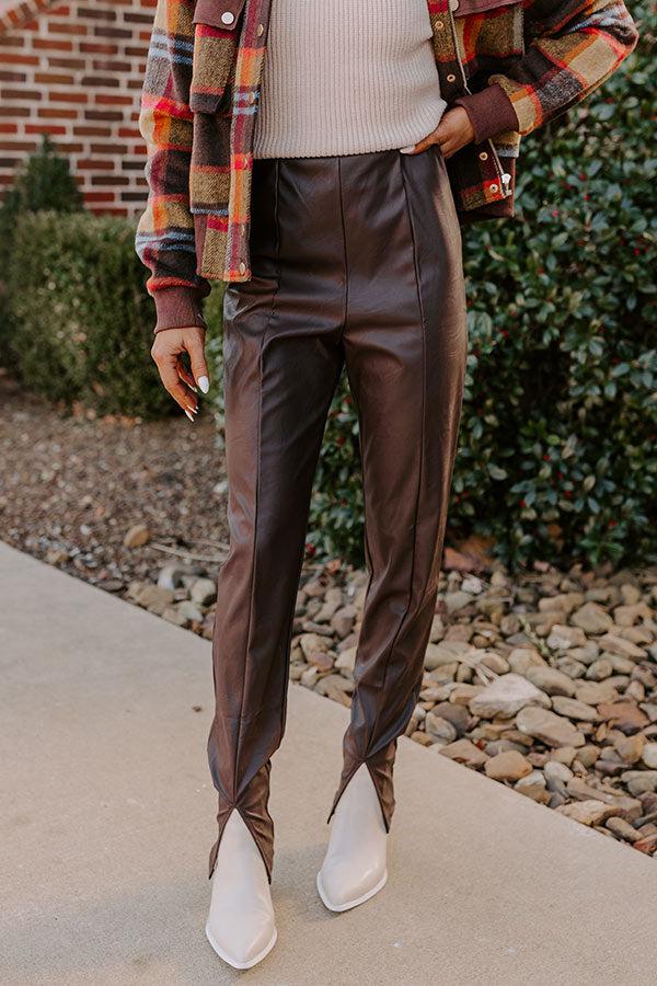 The Striker High Waist Faux Leather Pants Product Image