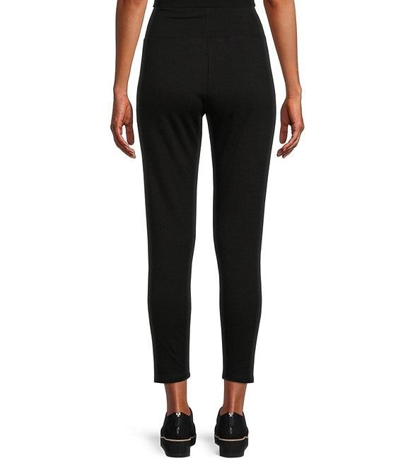 Eileen Fisher Tencel™ Organic Cotton Knit Jersey High Waisted Slim Ankle Leggings Product Image