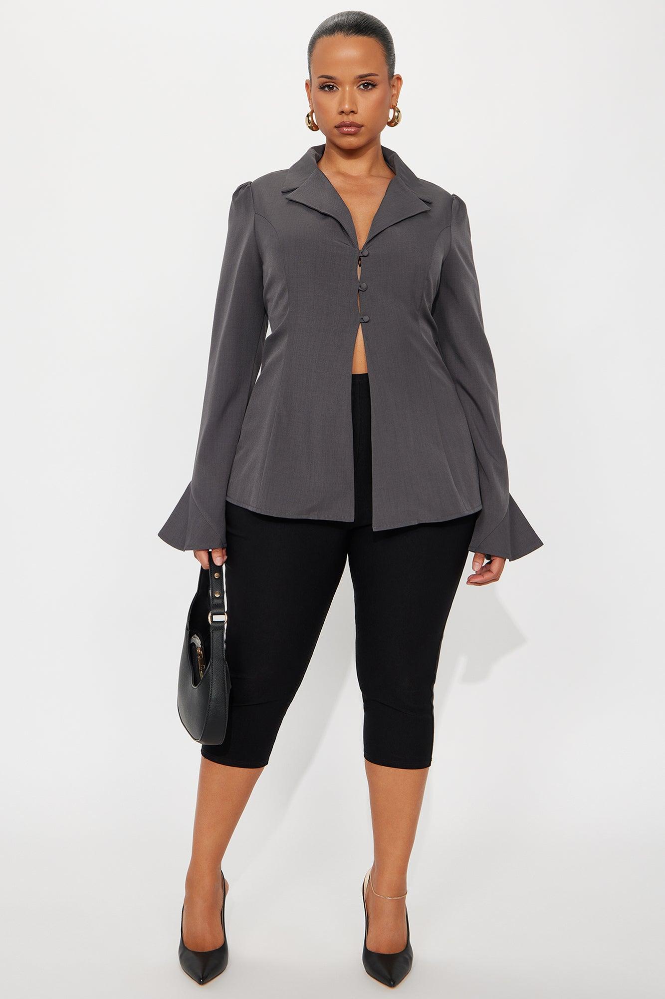 Maryah Shirt - Charcoal Female Product Image