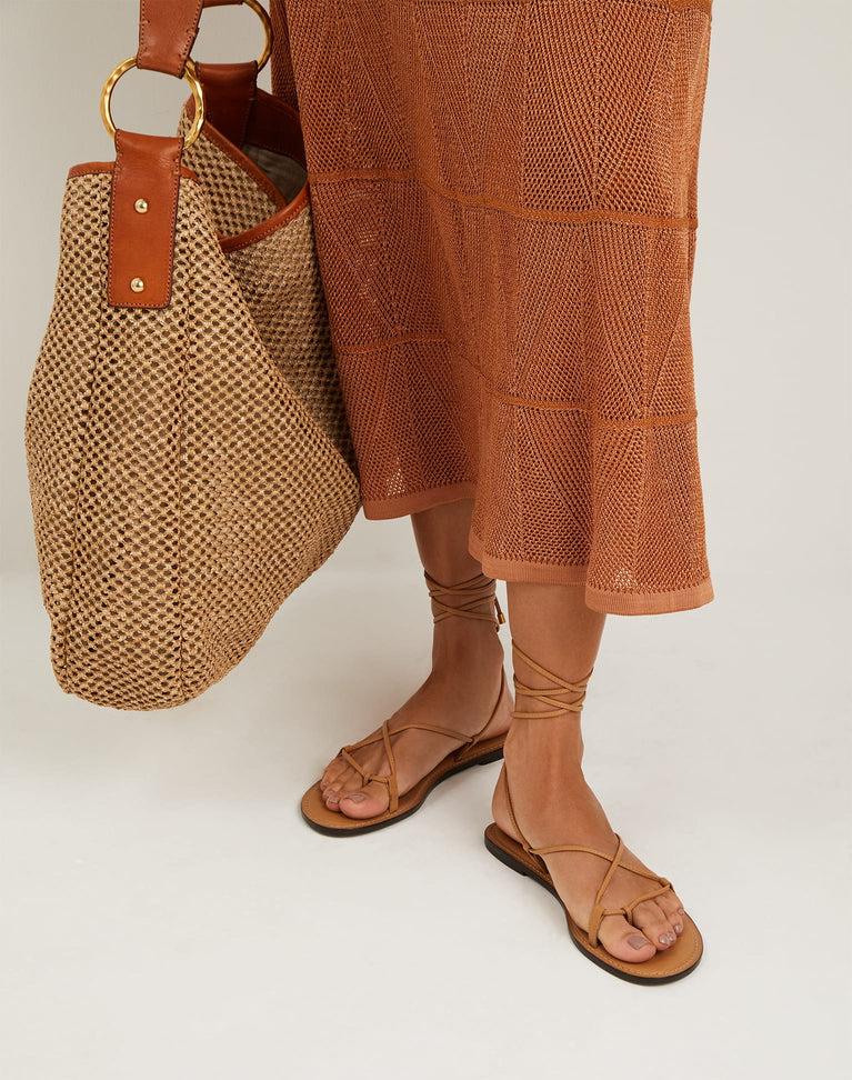 Perla Sandals - Caramel Product Image