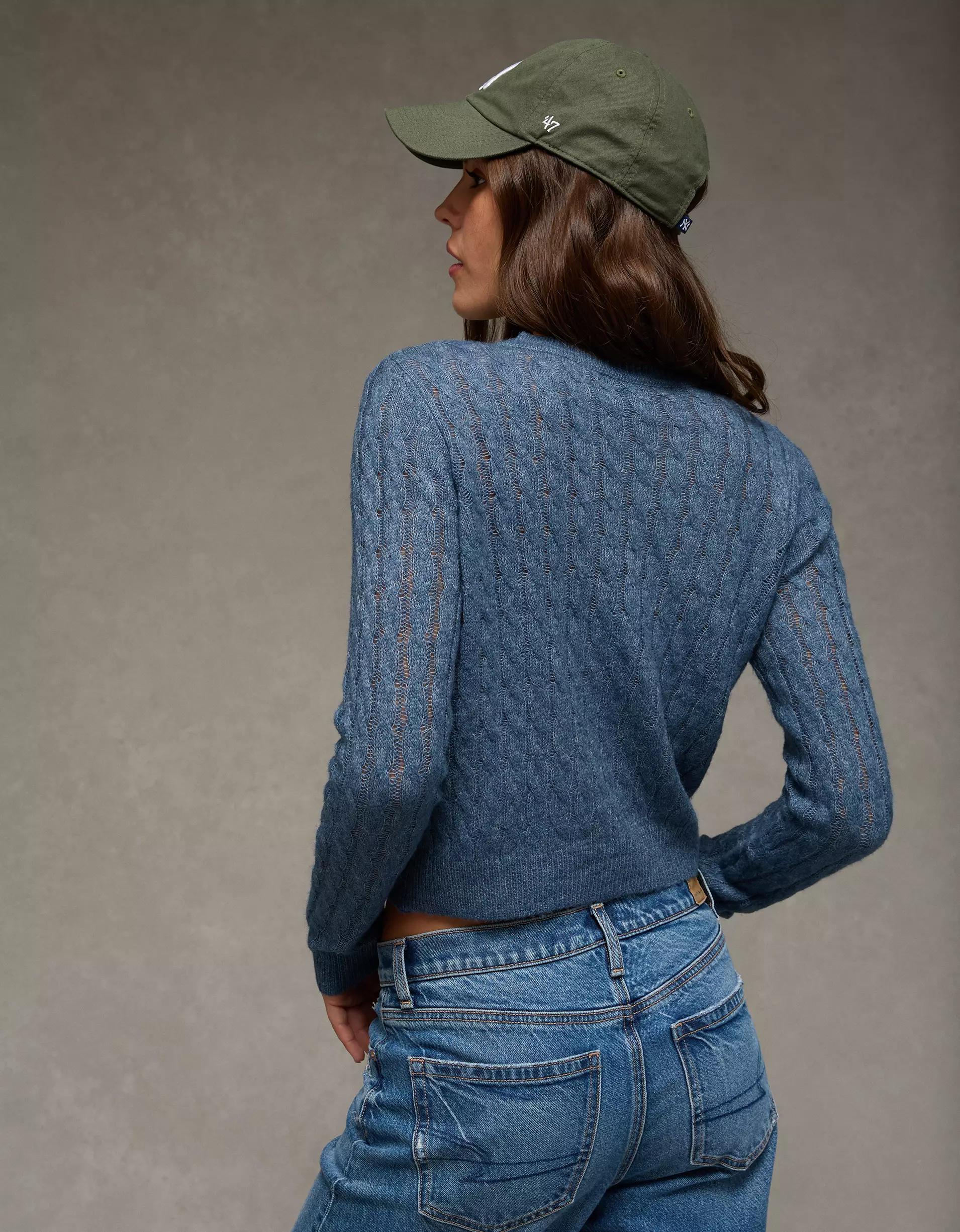 AE Whoa So Soft Button-Front Cardigan Product Image