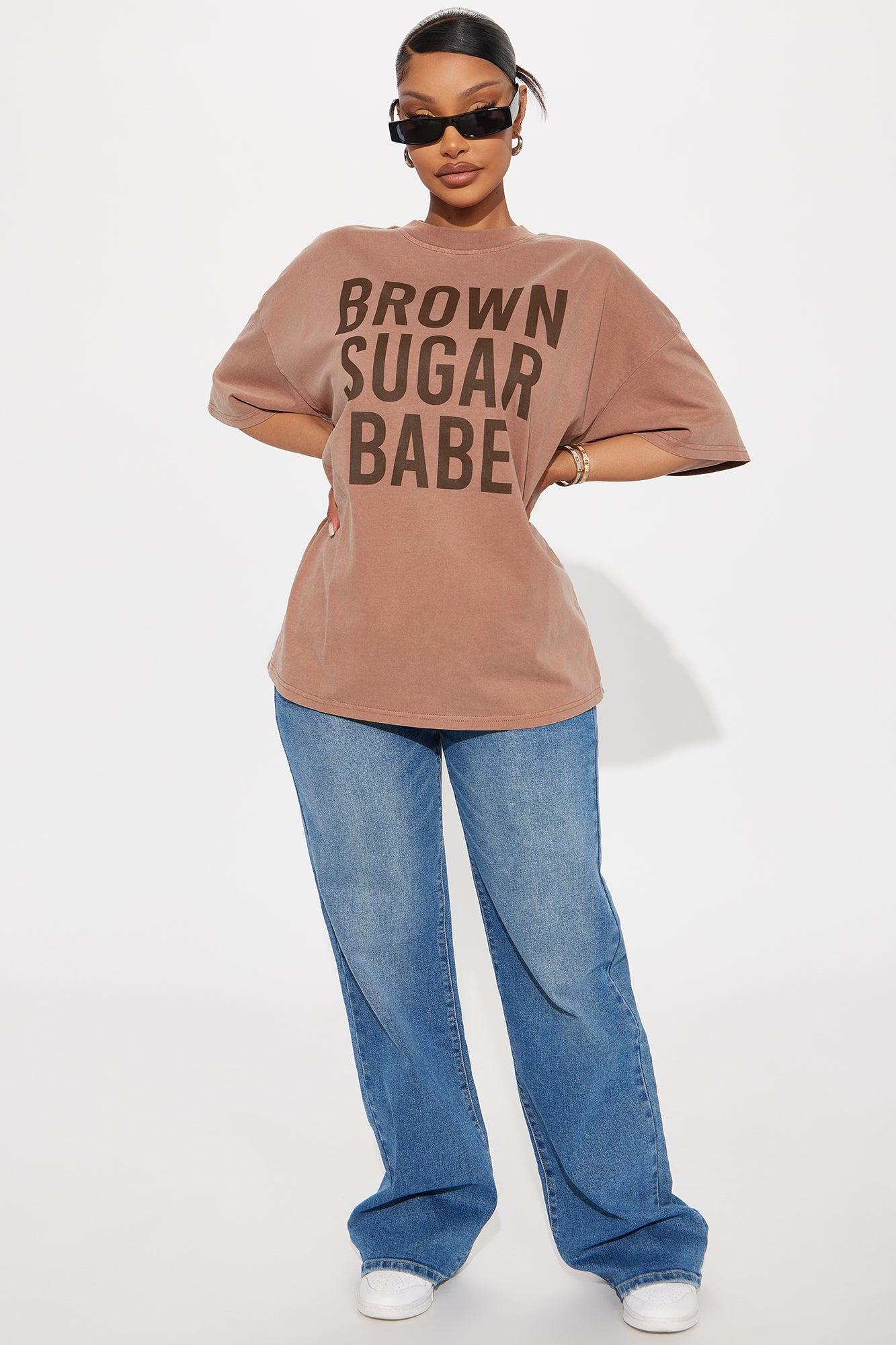 Brown Sugar Babe Washed Tee - Brown Product Image
