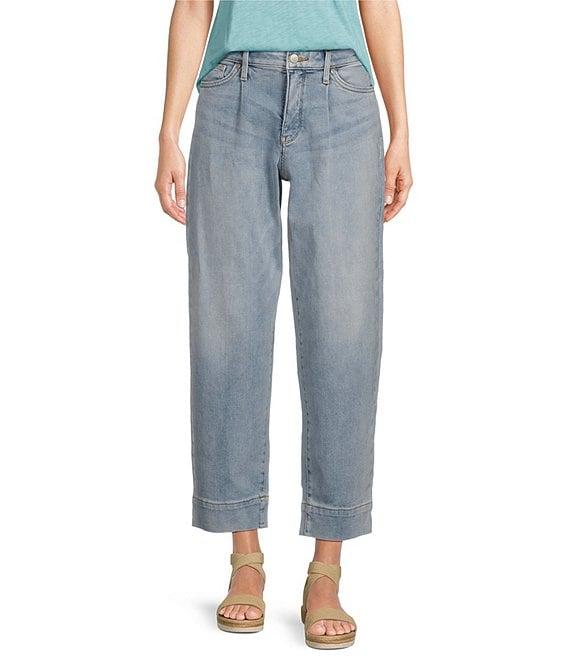 NYDJ Stretch Denim High Rise Wide Leg Ankle Jeans Product Image
