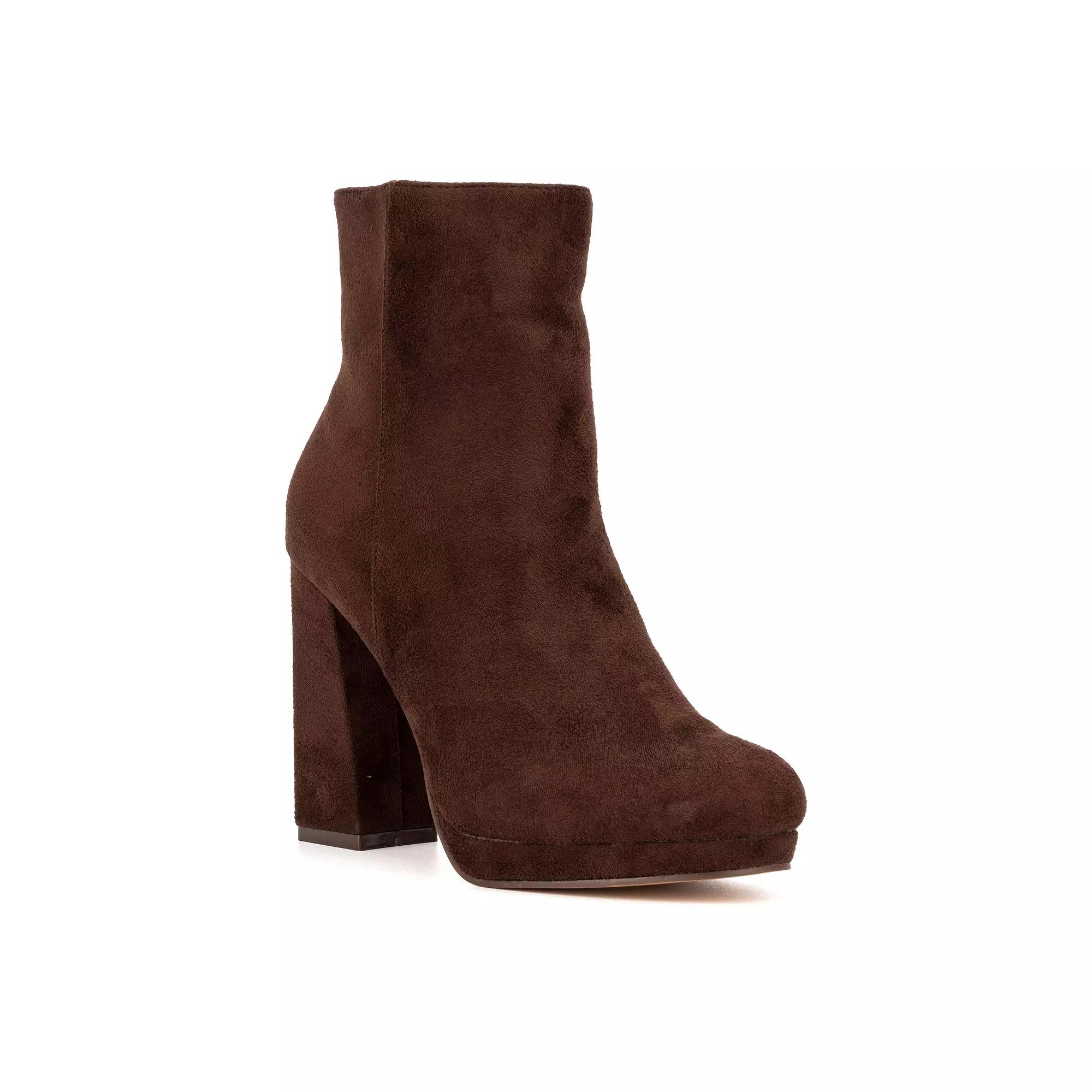 New York & Company Fran Women's Heeled Ankle Boots, Size: 9, Brown Product Image