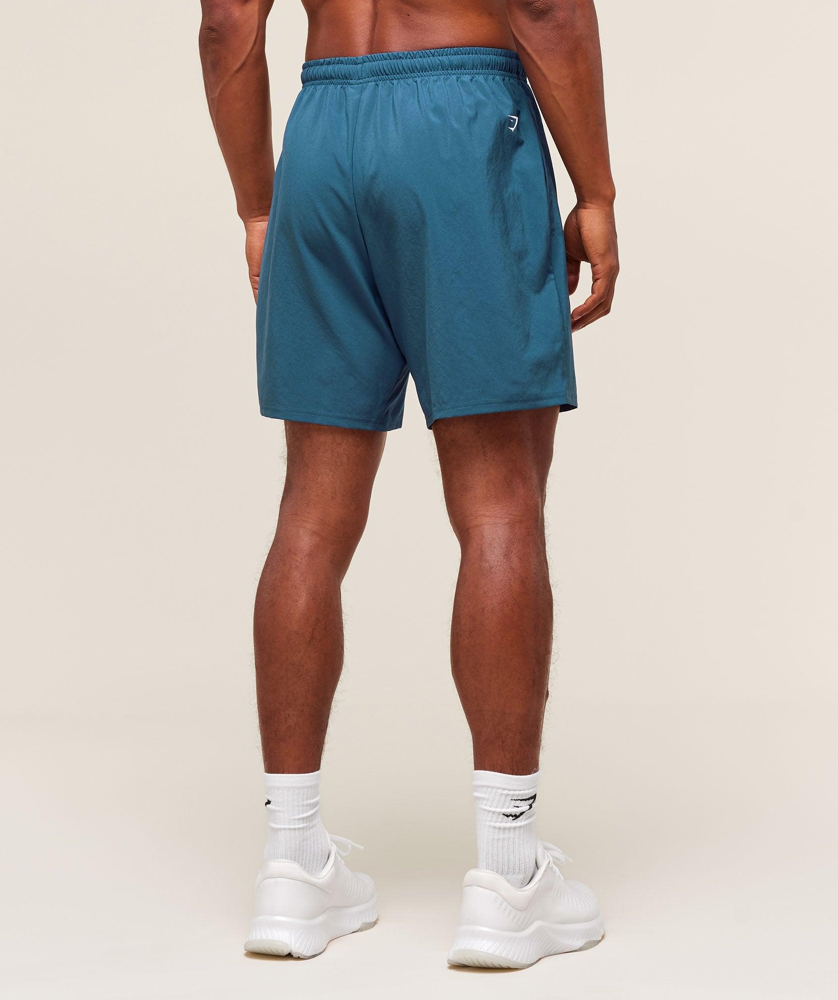 Gymshark S&C Graphic 7" Shorts - Success Blue Male Product Image