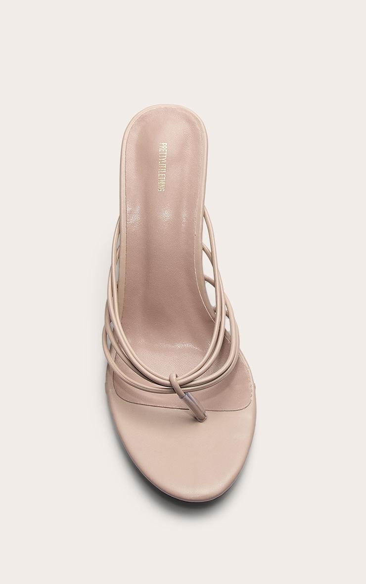 Mushroom Round Toe Thong High Heeled Mules Product Image