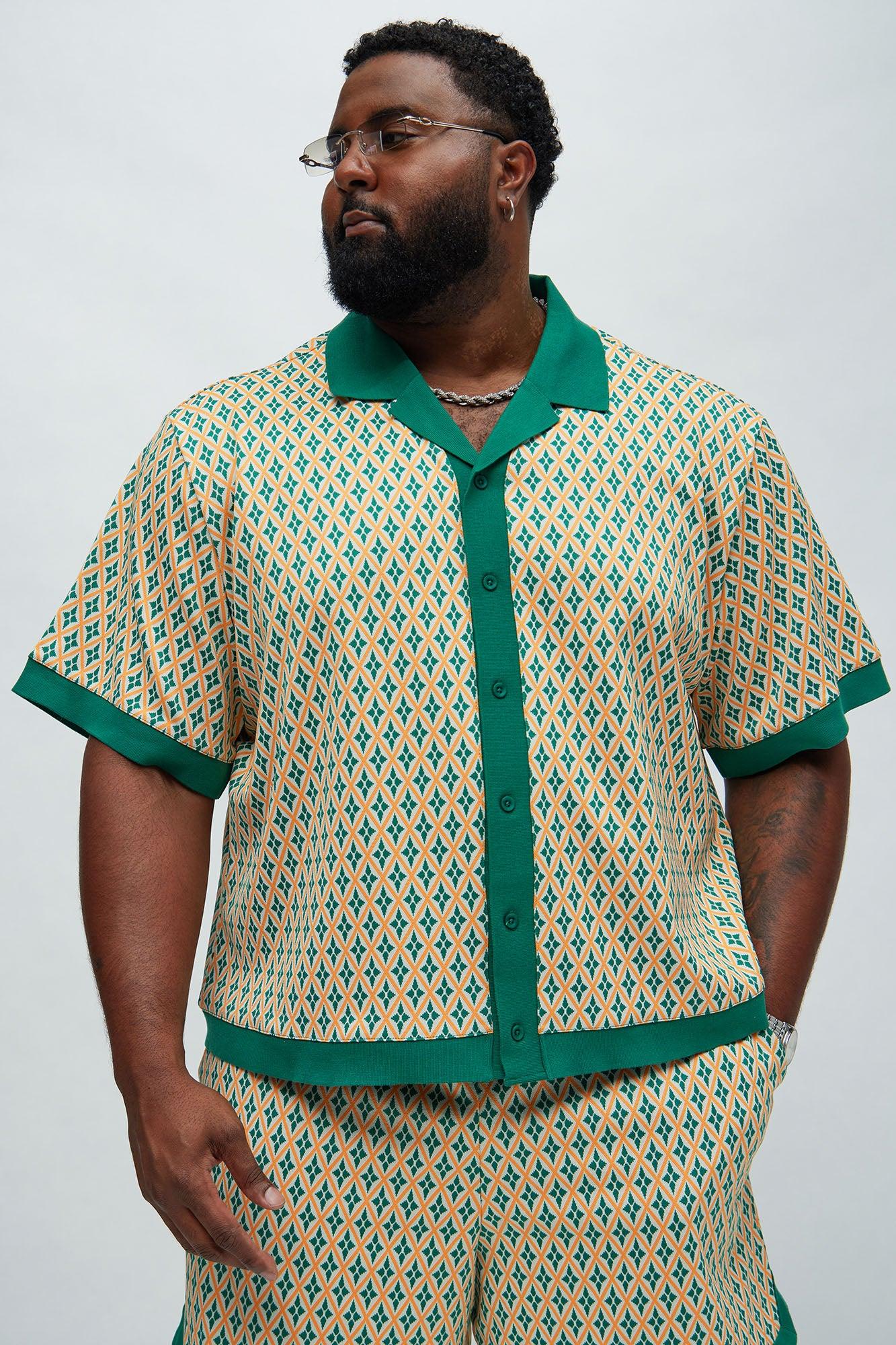Rushmore Knit Shirt - Green/combo Product Image