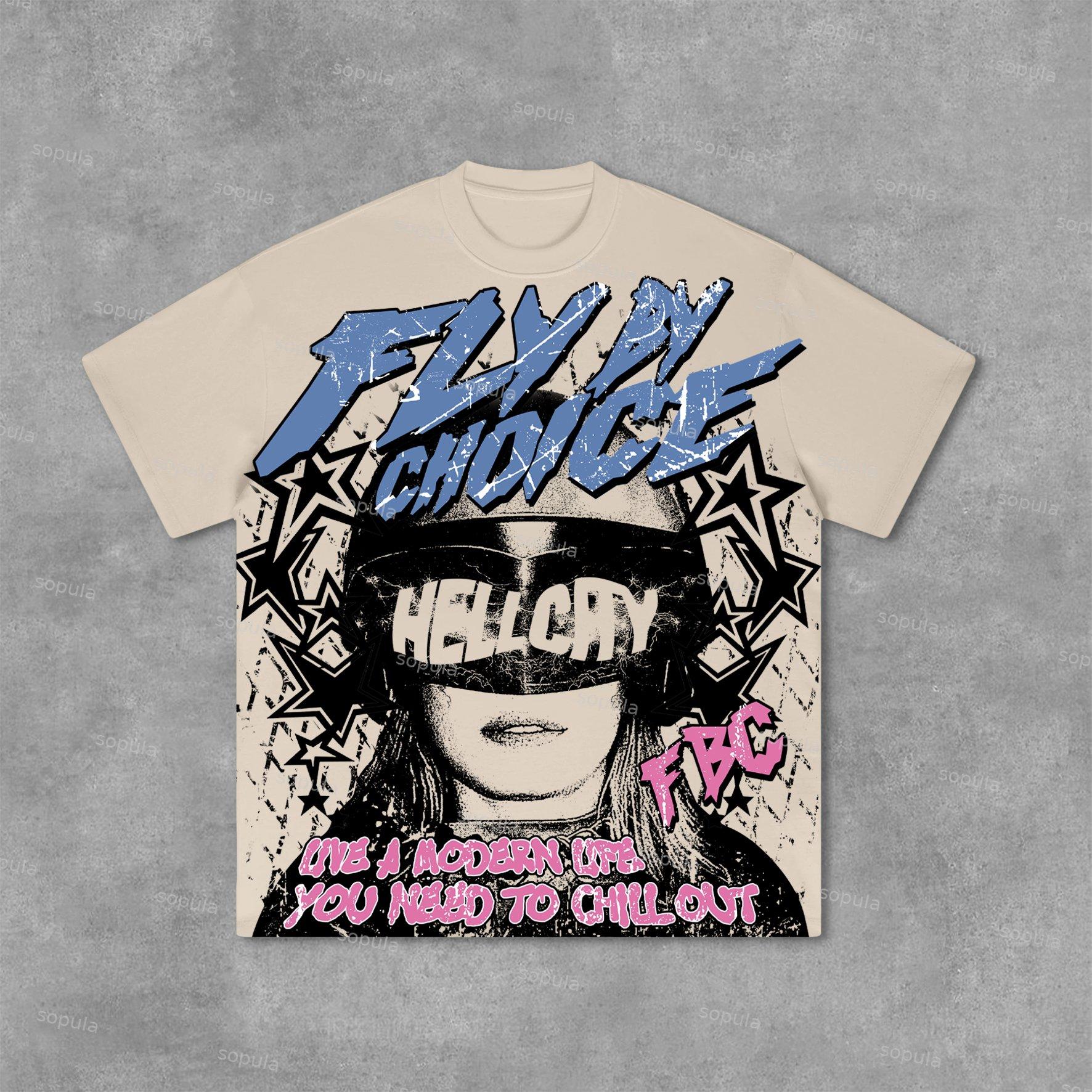 Fly By Choice Graphic Print Cotton T-Shirt Product Image