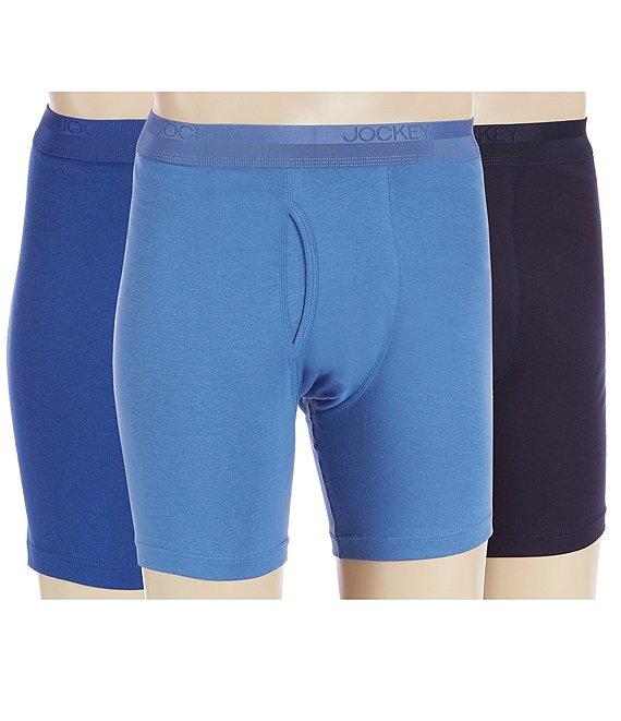 Jockey Signature Pima Cotton Mid-Rise 7.5#double; Inseam Boxer Briefs 3-Pack Product Image