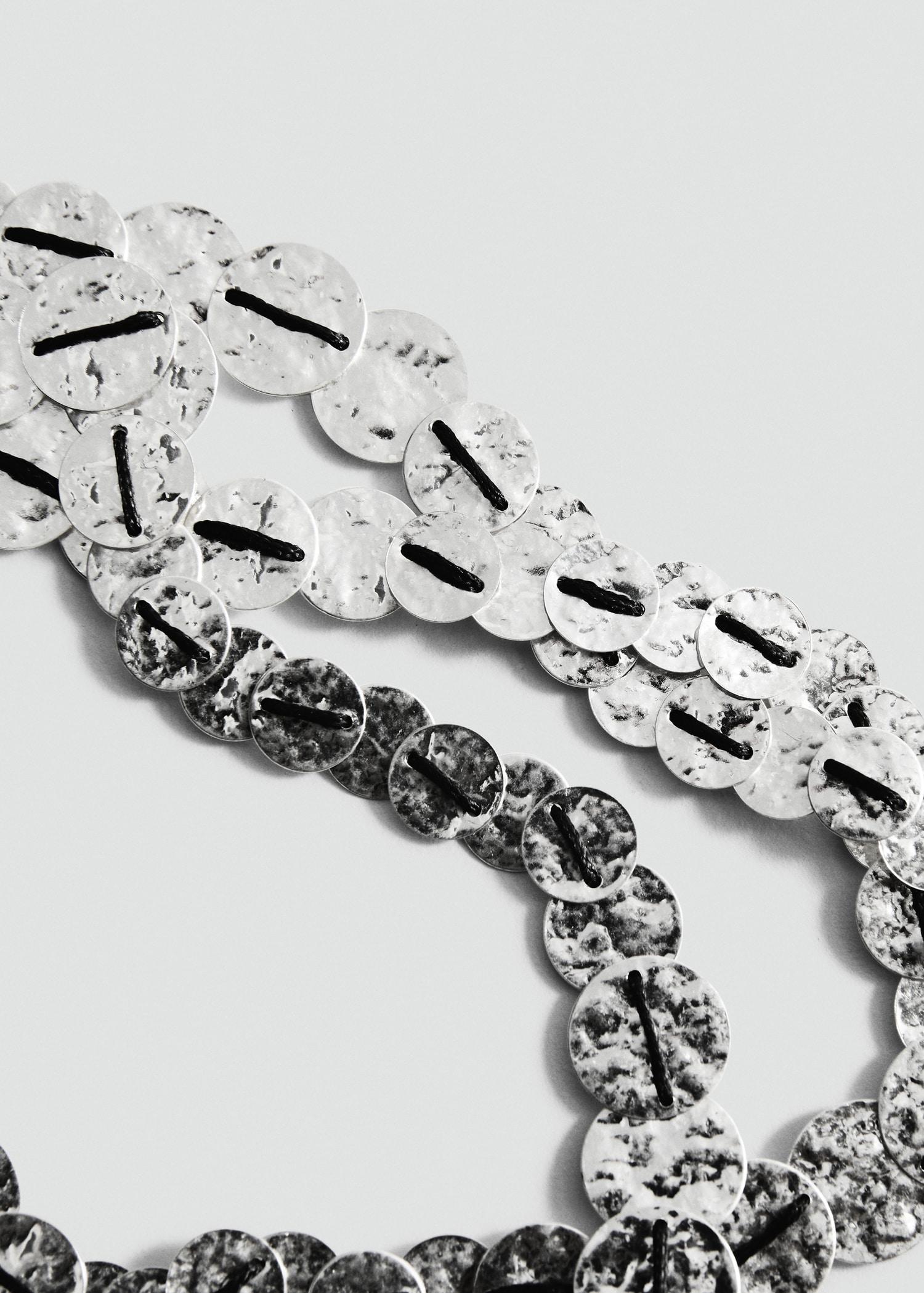 Multiple iron bead necklace - Women | MANGO USA Product Image