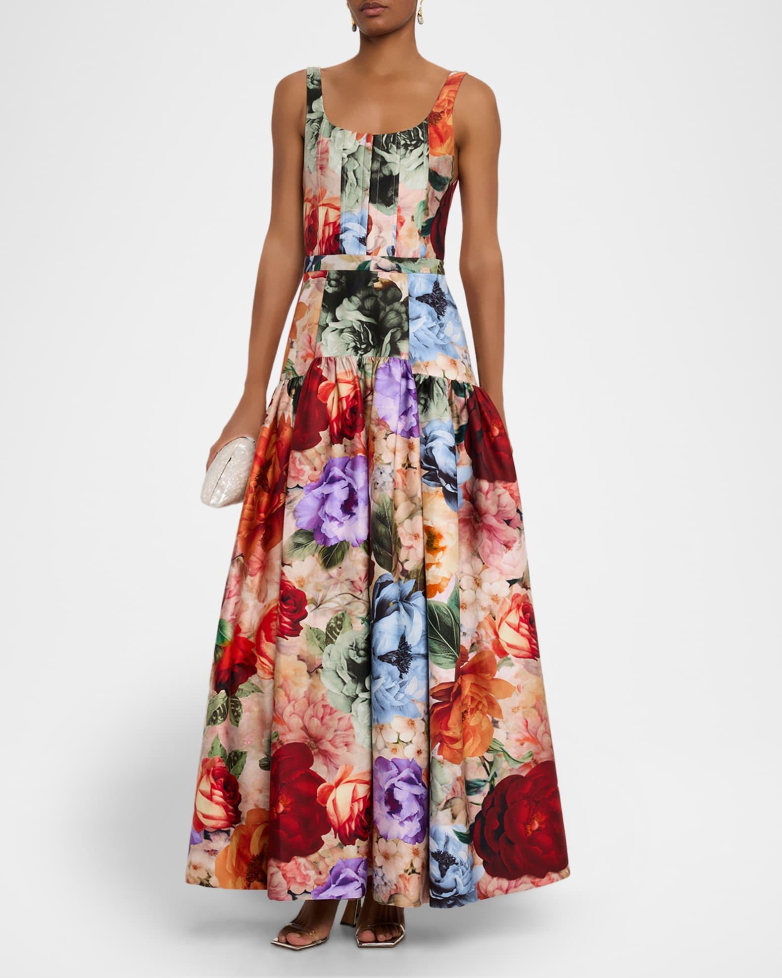 Diana Structured Drop-Waist Maxi Dress Product Image