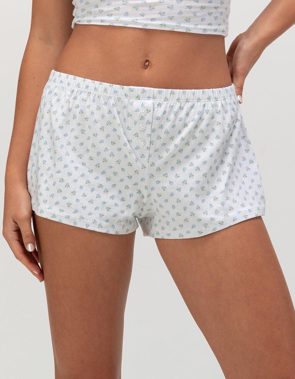 FULL TILT Button Front Womens Shorts - BLUE COMBO Product Image