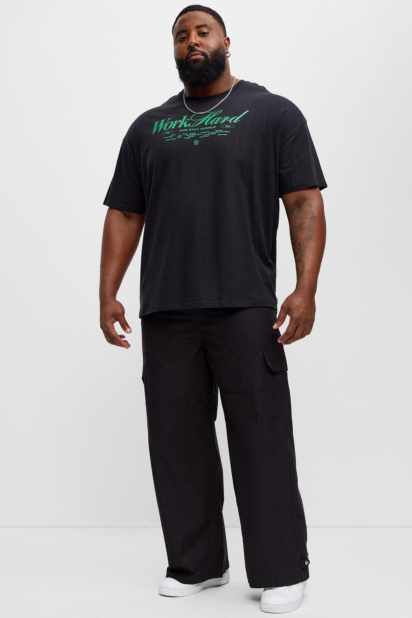 At The Time Baggy Cargo Pants - Black Product Image