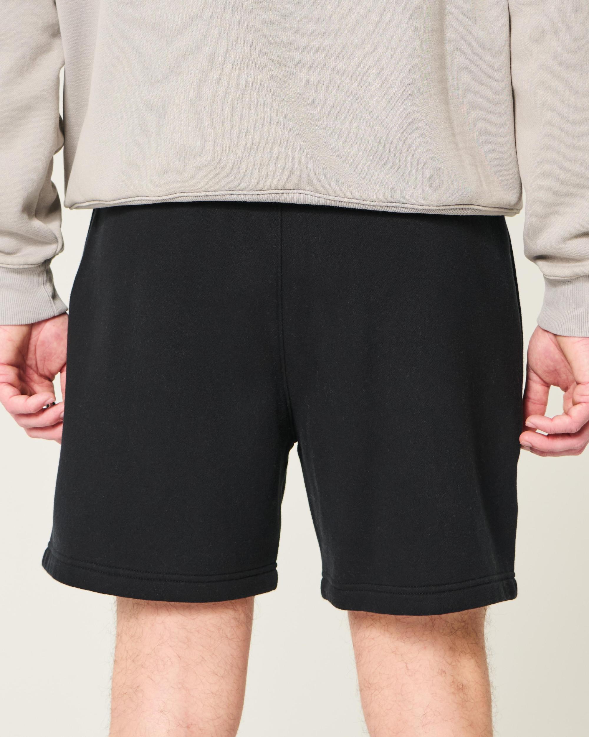 Mid-Thigh Loose Fleece Shorts Product Image