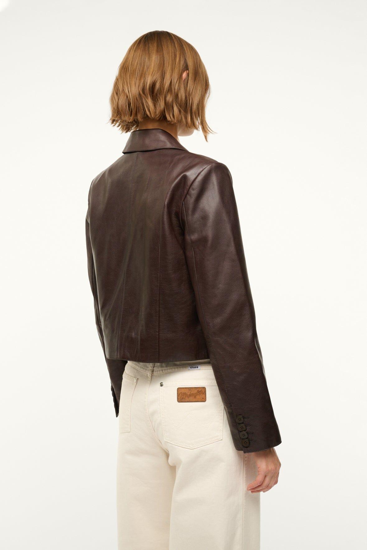 LEATHER MARINO JACKET | TIRAMISU Product Image