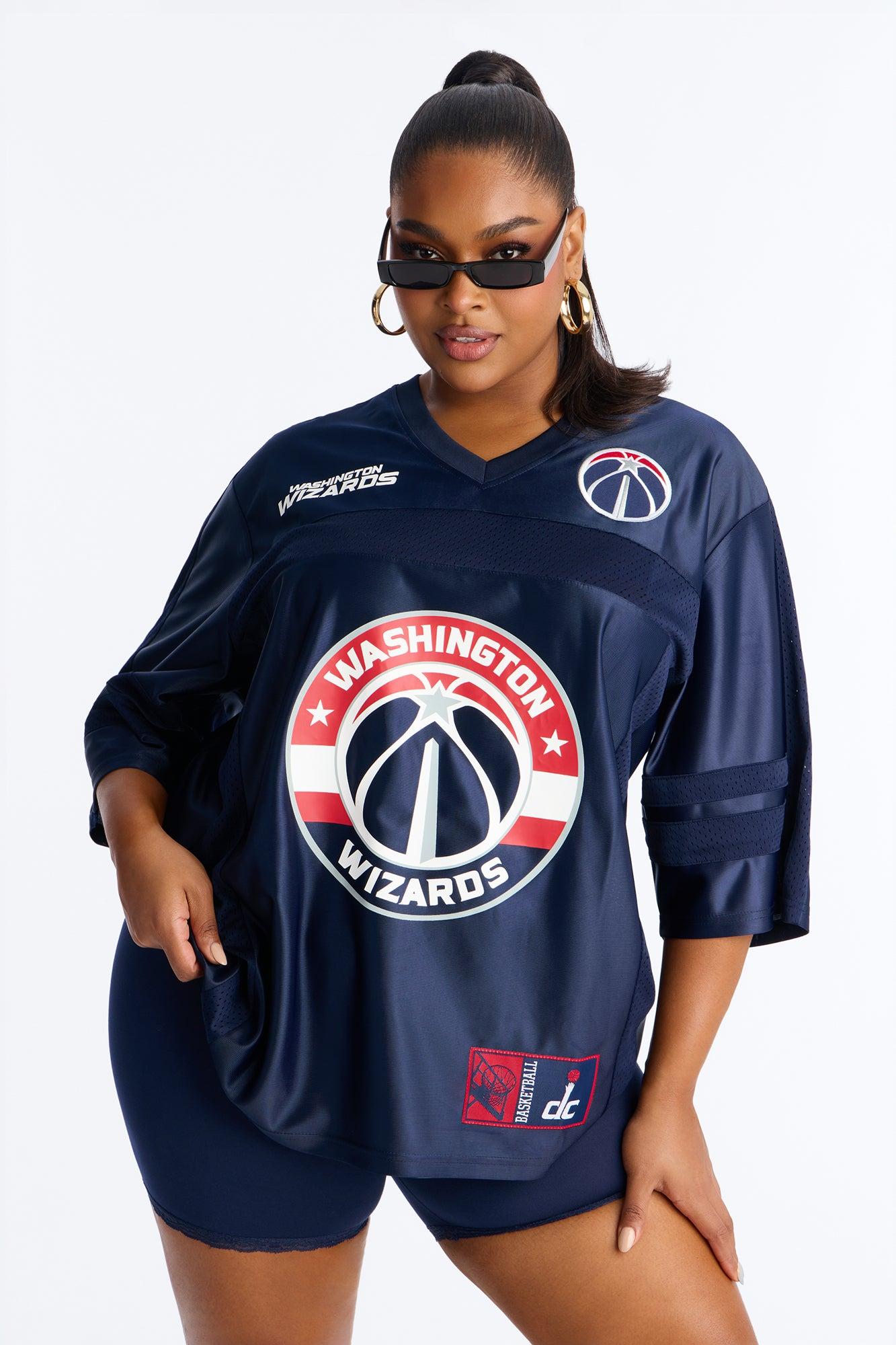 NBA Wizards Oversized Mesh Tee - Navy Female Product Image