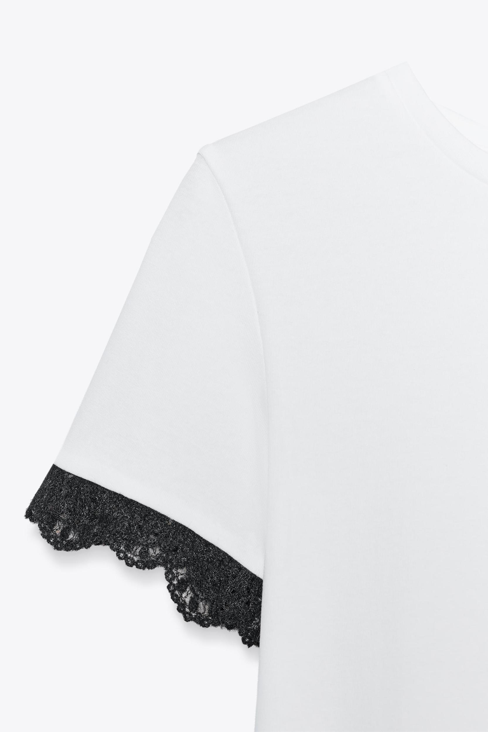 LACE SLEEVE T-SHIRT Product Image