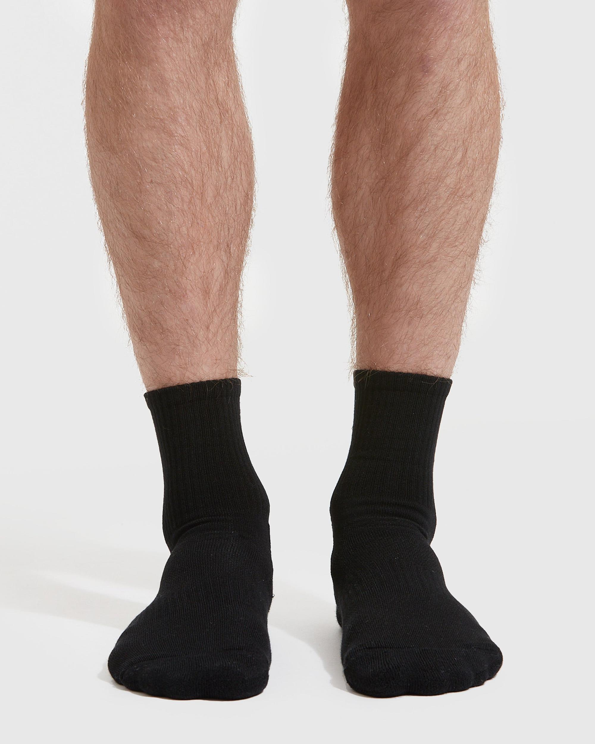 Black Half Crew Socks 3-Pack Product Image