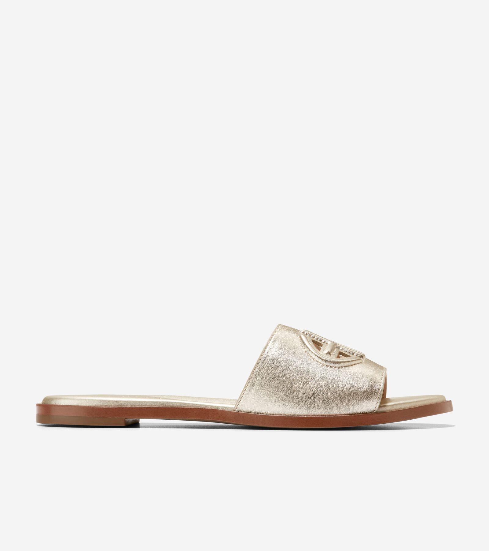 Cole Haan Womens Flynn Logo Slide Sandals Product Image